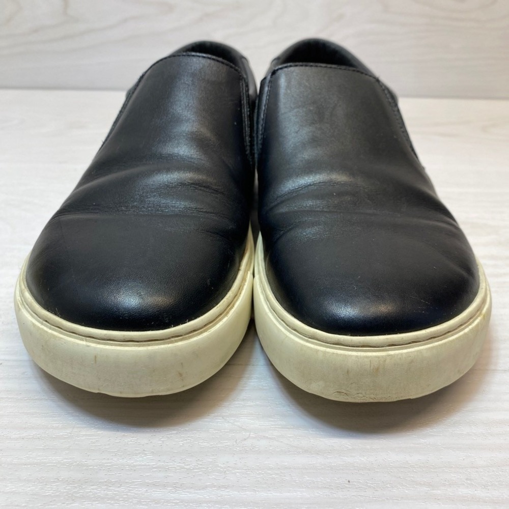 Birkenstock Womens 8 39 Oswego Slip On Sneaker Black Leather Cork Footbed Casual - Picture 5 of 8